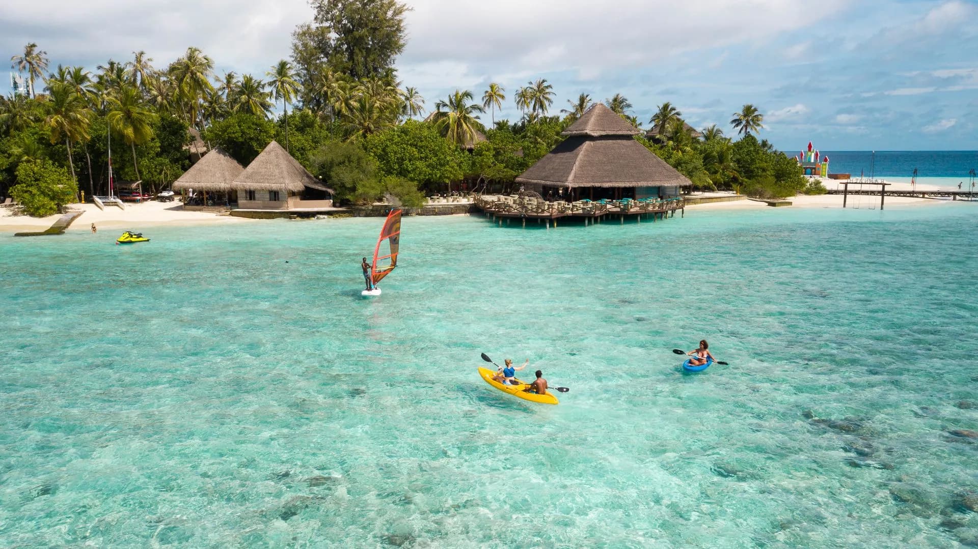 Adaaran Club Rannalhi, hero, South Malé Atoll, Maldives, afternoon light over the lagoon