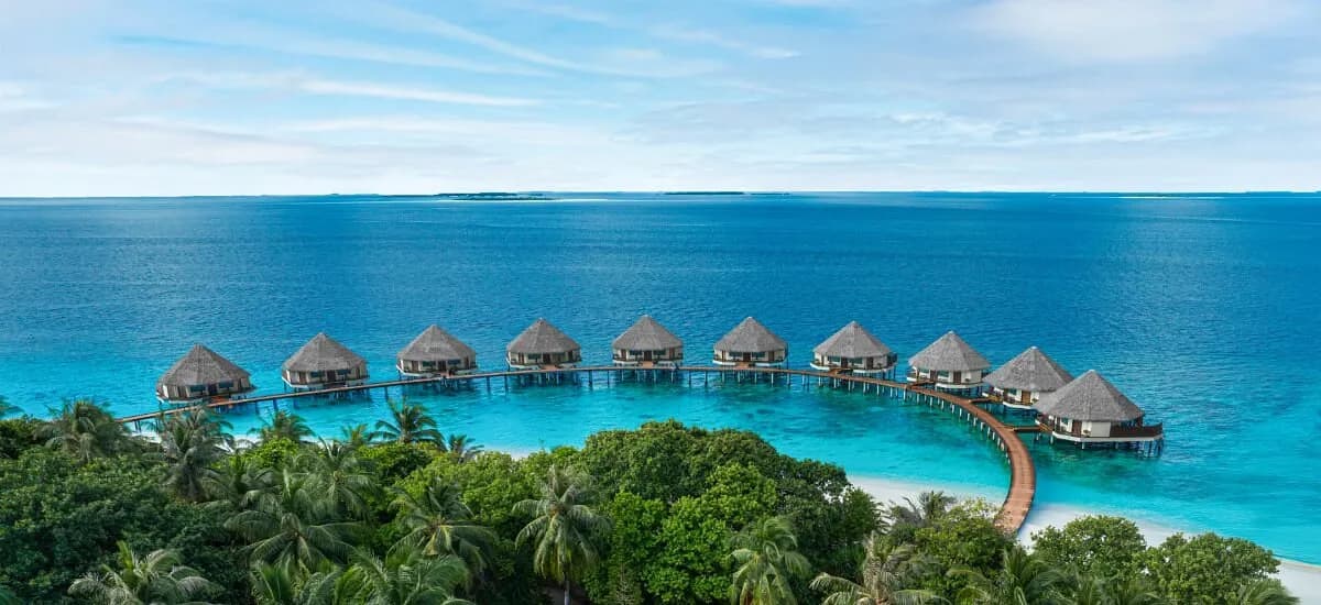 Adaaran Select Meedhupparu and Prestige Water Villas, hero, Raa Atoll, Maldives, afternoon light over the lagoon