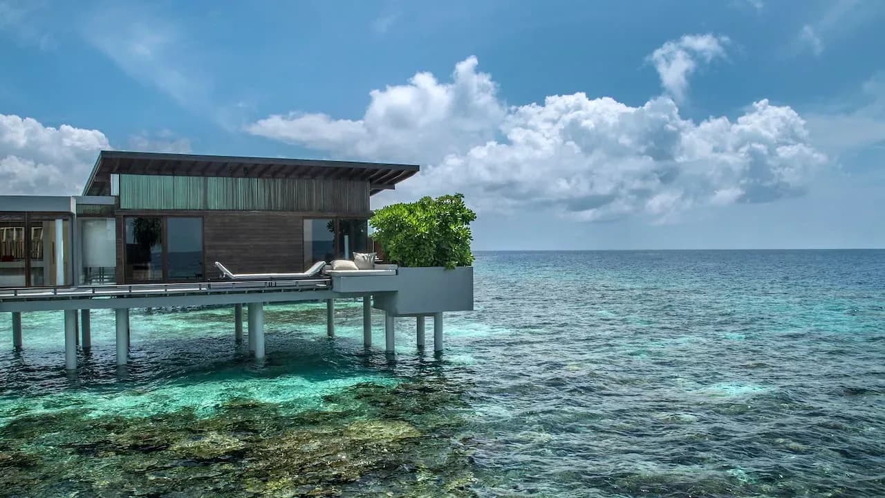 Park Hyatt Maldives Hadahaa, hero, Gaafu Alifu Atoll, Maldives, afternoon light over the lagoon