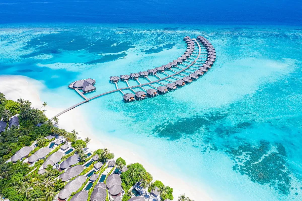 Sun Siyam Iru Fushi, hero, Noonu Atoll, Maldives, afternoon light over the lagoon