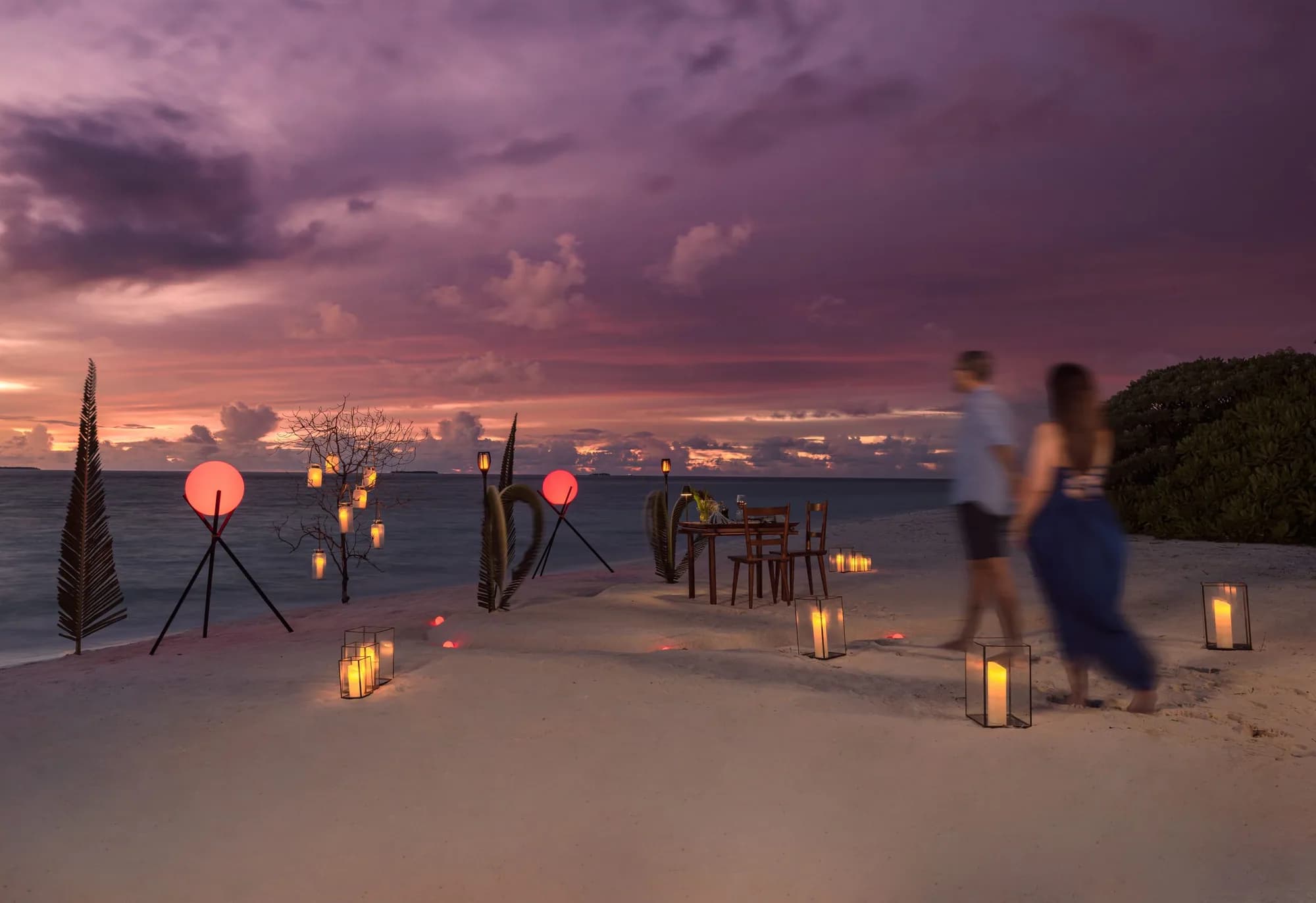maldives honeymoon, Maldives, Sandbank dinner