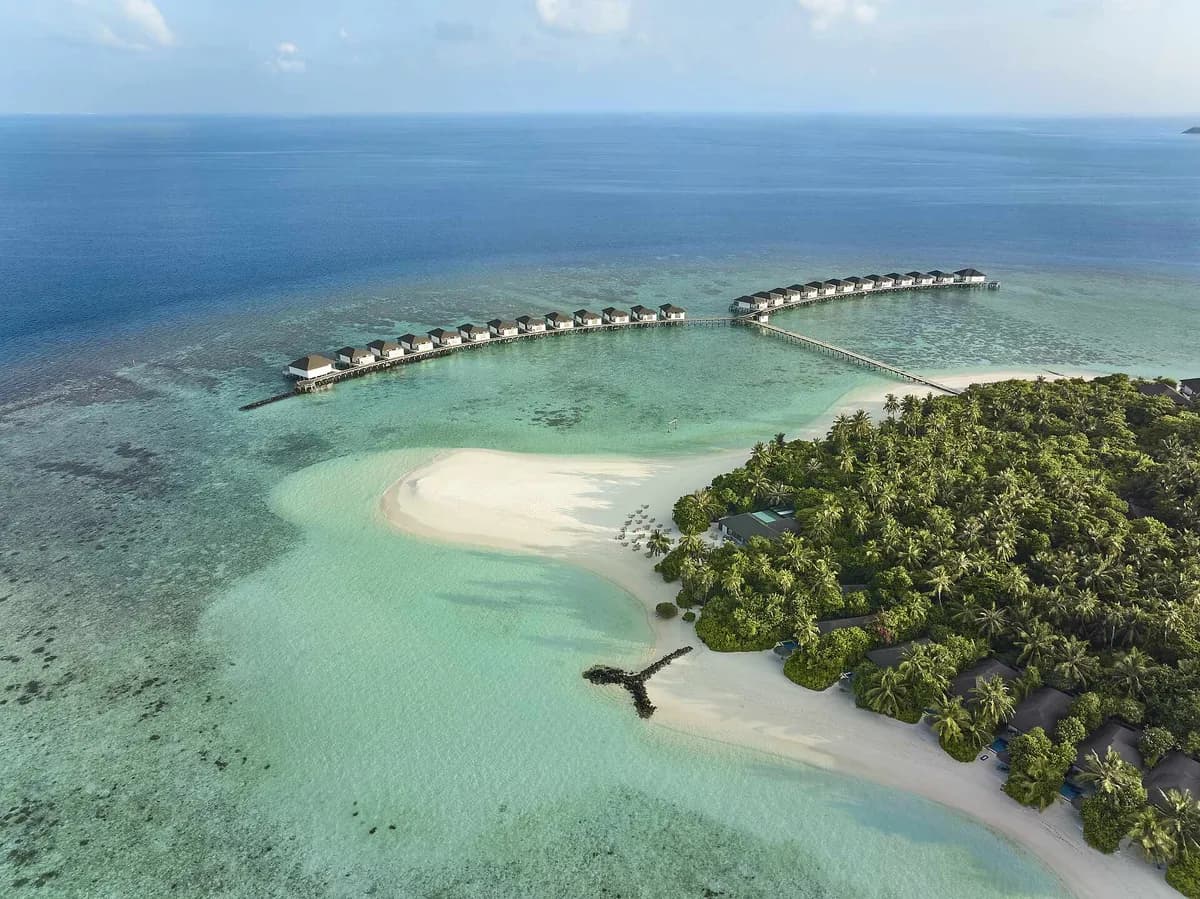 Robinson Club Noonu, hero, Noonu Atoll, Maldives, afternoon light over the lagoon