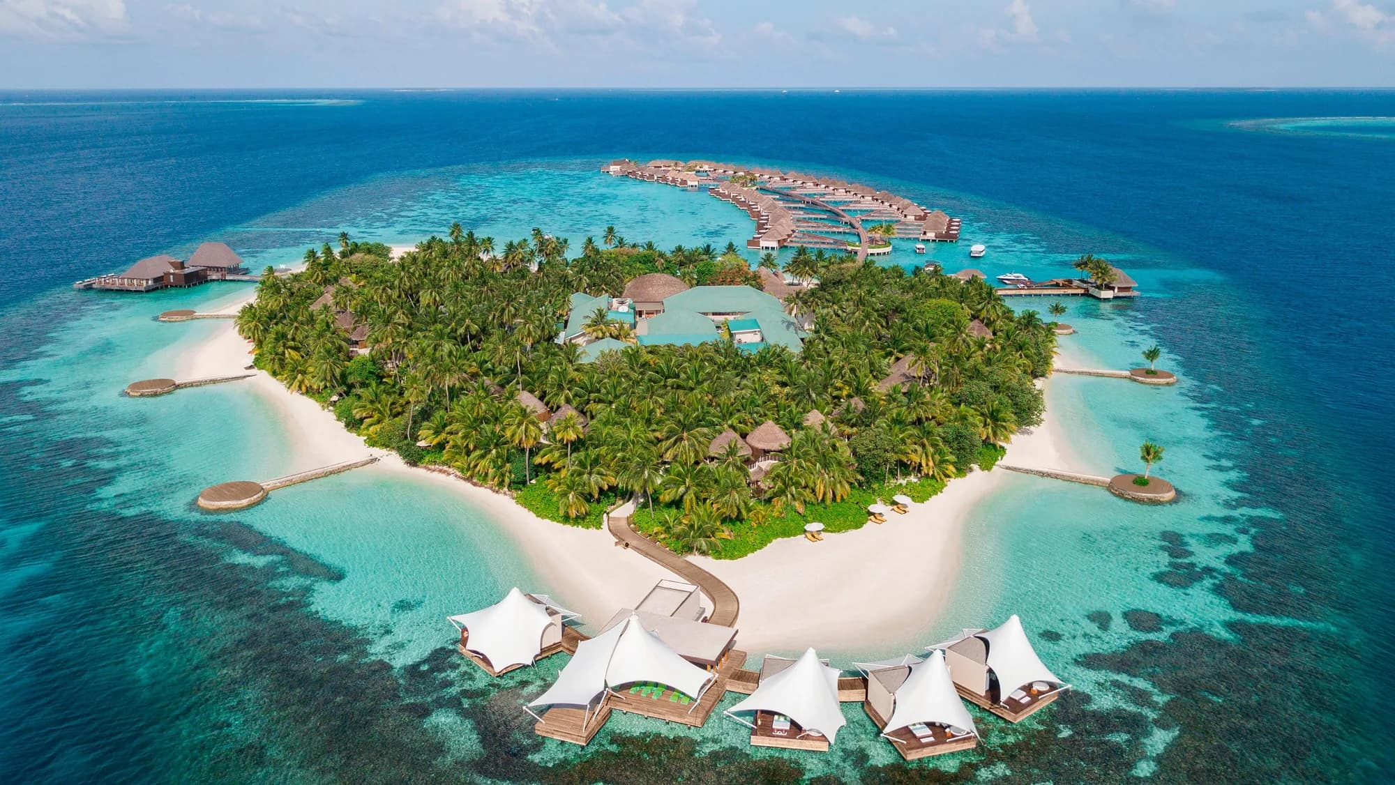 W Maldives, hero, Alif Dhaal (South Ari) Atoll, Maldives, afternoon light over the lagoon