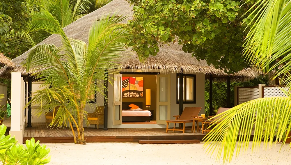 Angsana Velavaru, villa overwater, Dhaalu Atoll, Maldives, InOcean Sunrise Villa with Pool at the stand-alone open-ocean platform configuration.