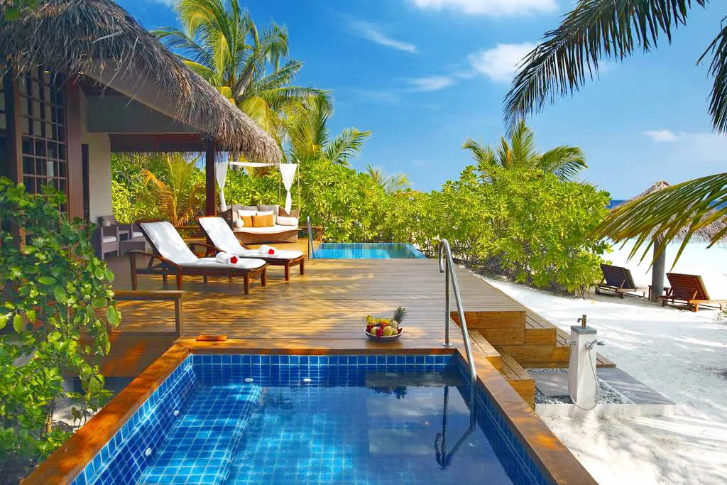 Baros Maldives, villa overwater, North Malé Atoll, Maldives, Premium Pool Villa at the over-water configuration.