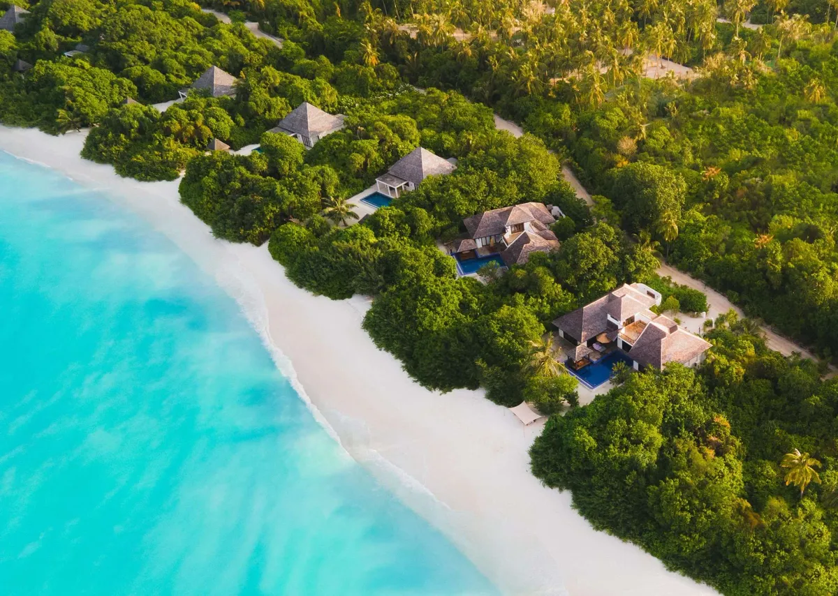 Hideaway Beach Resort & Spa, beach villas with private pools on Dhonakulhi sand frontage, Haa Alif Atoll, Maldives