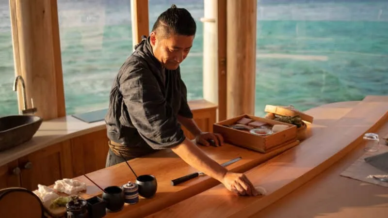 So Hands On by Akira, chef-led open-counter dining experience at Soneva Fushi.