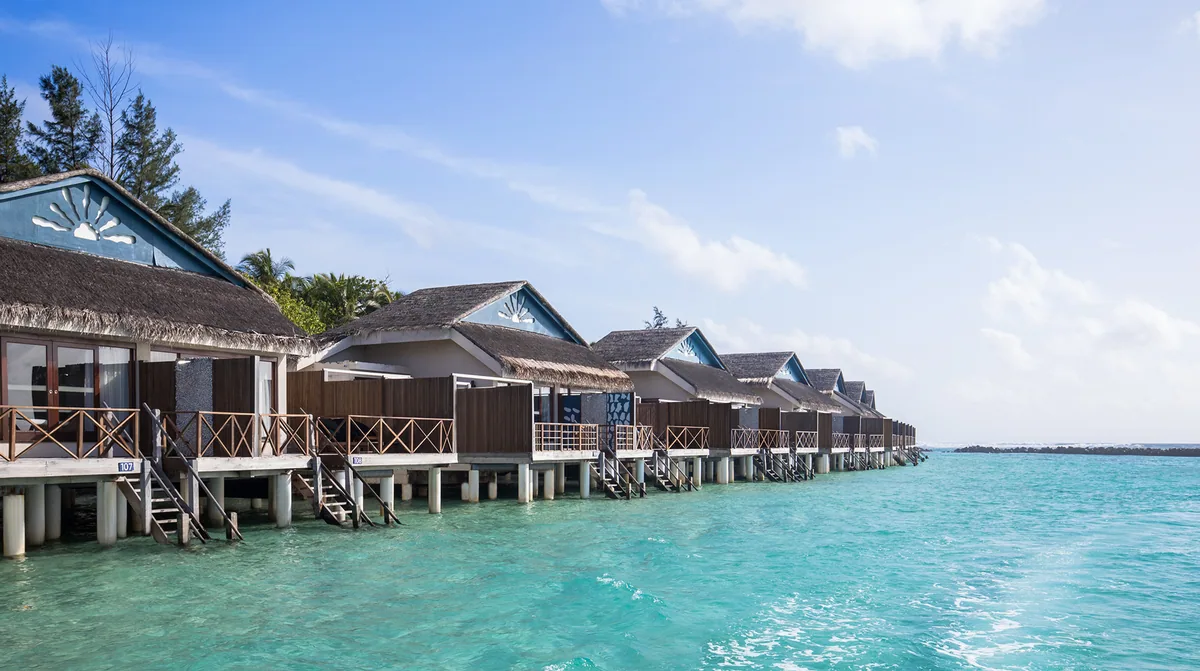 Taj Coral Reef Resort & Spa, villa overwater, North Malé Atoll, Maldives, Water Villa at the over-water jetty configuration.